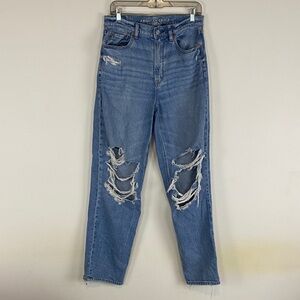 American Eagle Outfitters Distressed Blue Stigid Jeans Size 8